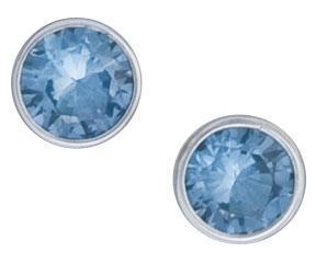 Charles Albert Sterling Silver Blue Topaz Post Earrings