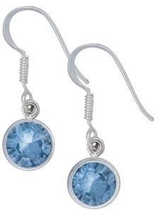 Charles Albert Sterling Silver Blue Topaz Dangle Earrings