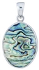 Fine Sterling Silver Abalone Pendant - Natural