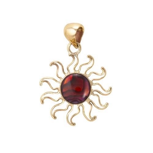 Charles Albert Red Abalone Alchemia Sun Pendant