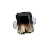 Charles Albert Sterling Silver Bi-Color Quartz Adjustable Ring