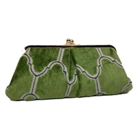 Clutch- Emerald Green Chenille Tile