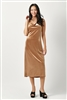 Copper Velvet Slip Dress