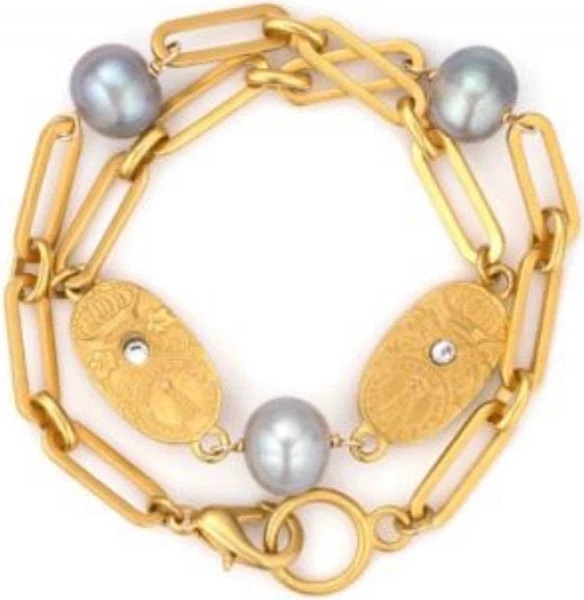 French Kande Gold Versailles Chain Cuvee Pendant or Wrap Bracelet