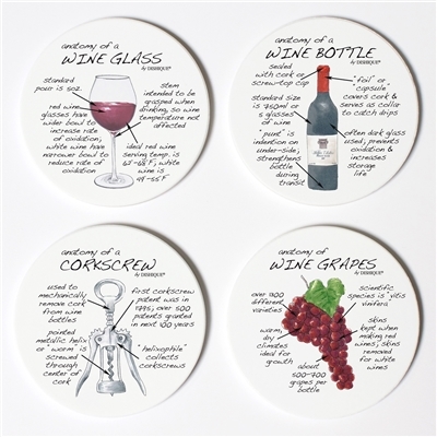 Wine Anatomy Coaster Set