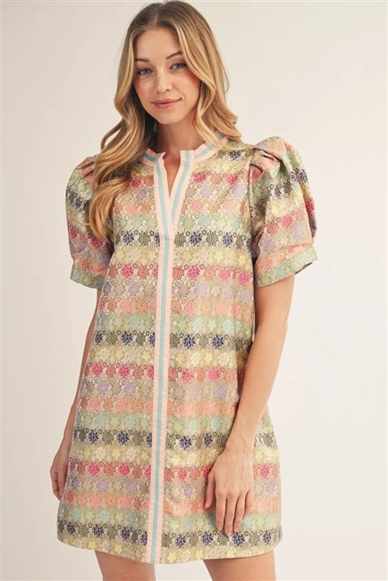 Floral Jacquard Dress