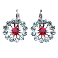 Mariana Audrey Round Drop Rivoli Clear Earrings with Clear