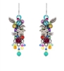 Firefly Long Botanical Bee Earrings - Multi Color