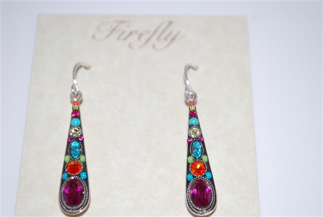 Firefly Stilleto Dangling Swarovski Crystal Earrings