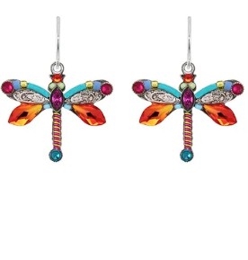 Firefly Dragonfly Large Earrings Multicolor