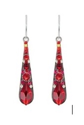 Firefly Gazelle Medium Drop Earrings - Red