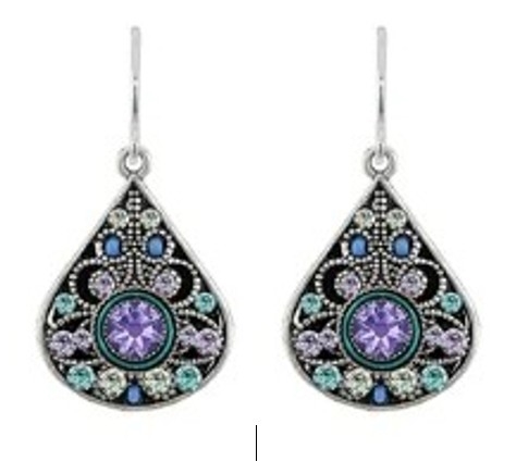 Firefly Large Filagree Earrings - Tanzanite