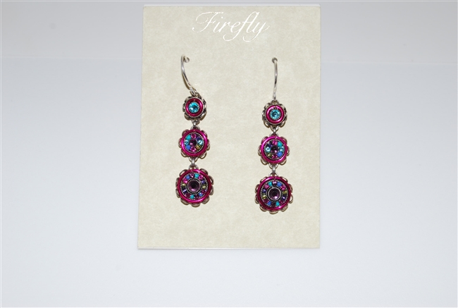 Firefly Triple Circular Earrings