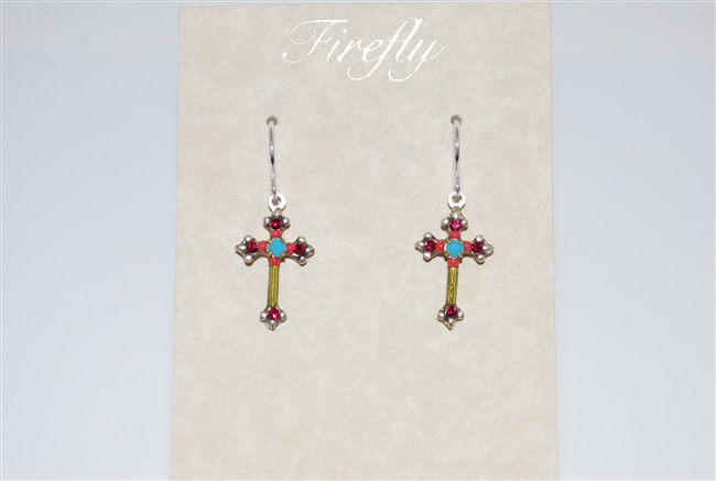 Firefly Cross Earrings