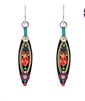 Firefly Slim Navette Earrings Multicolor