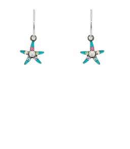 Firefly Beach Glass Mini Starfish Earrings