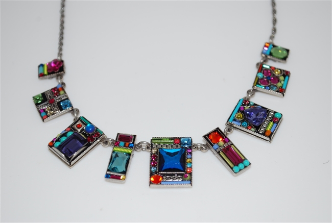 Firefly Geometric Collection - Multi Colored Statement Necklace