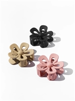 Flower Claw Clips, Set of 3