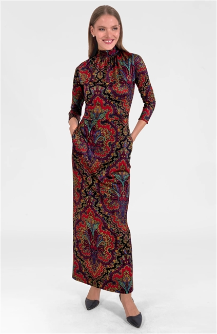 Gretchen Scott Scorching Hot Dress - Passion Paisley Black