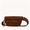 Hammitt Chocolate Diamond Suede/Antique Gold Charles Crossbody Medium