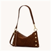 Hammitt Chocolate Diamond Suede/Antique Gold Kyle SML