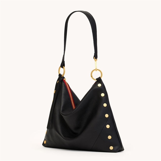 Hammitt Black Bright Gold with Red Zipper Kyle Large