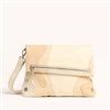 Hammitt VIP Medium Clutch Coastal Cream Brushed Silver