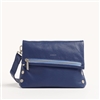 Hammitt VIP Medium Clutch Jazz Blue Brushed Silver