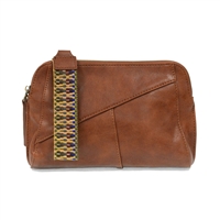 Gigi Crossbody with Woven Wristlet Strap Saddle