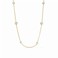 Julie Vos Aquitaine Station Necklace Aquamarine Blue