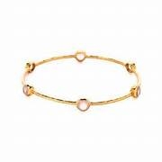 Julie Vos Gold Pink Milano Bangle Medium