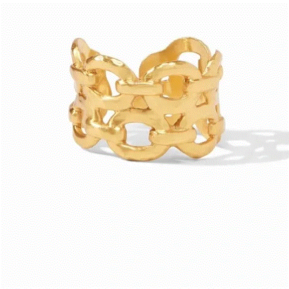Julie Vos Palermo Gold Chain Link Ring
