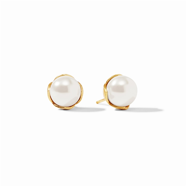 Julie Vos Gold Pearl Penelope Studs Medium