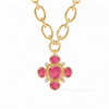 Julie Vos Tudor Statement Necklace Raspberry