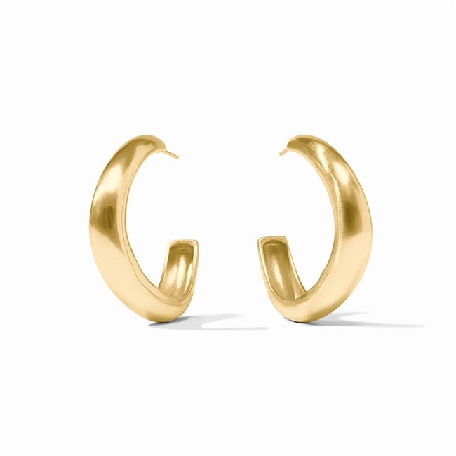 Julie Vos Gold Wave Hoop Medium
