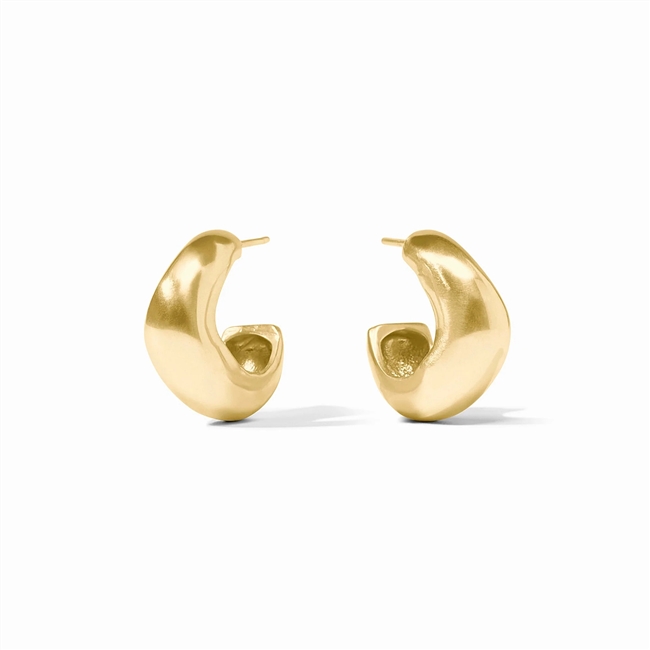 Julie Vos Gold Wave Hoop Small