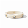 Julie Vos Gold Iridescent Chalcedony Blue Carnaby Stone Bangle Medium