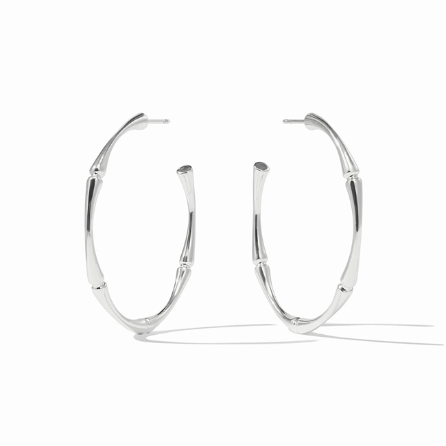 Julie Vos Silver Bamboo Hoop Large