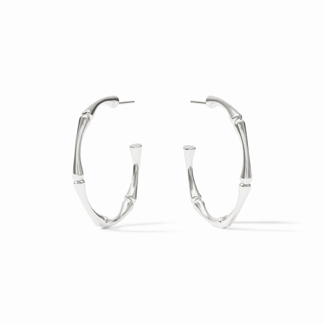 Julie Vos Silver Bamboo Hoop Medium