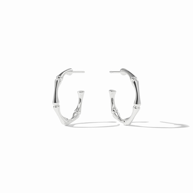 Julie Vos Silver Bamboo Hoop Small
