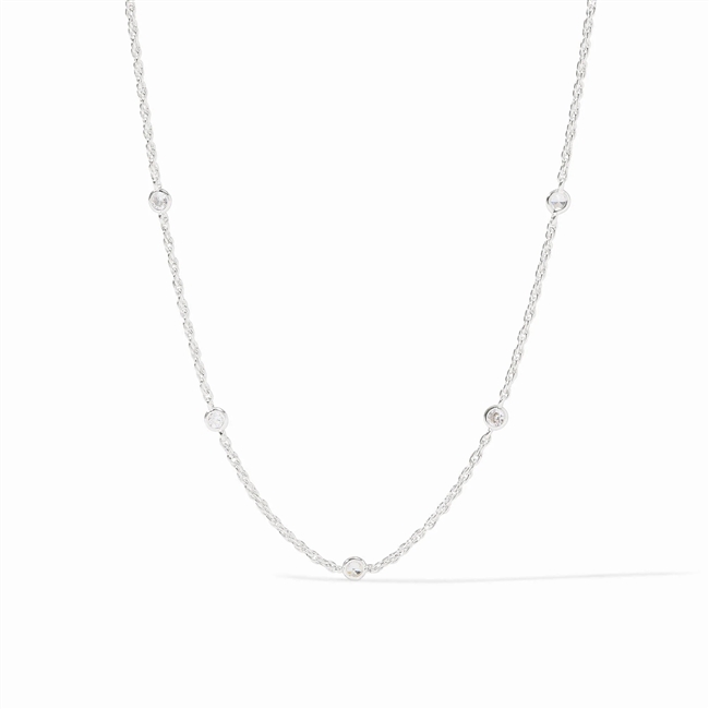 Julie Vos Silver Celeste Delicate Station Necklace Silver