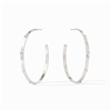 Julie Vos Silver Cubic Zirconia Crescent Stone Hoop Extra Large