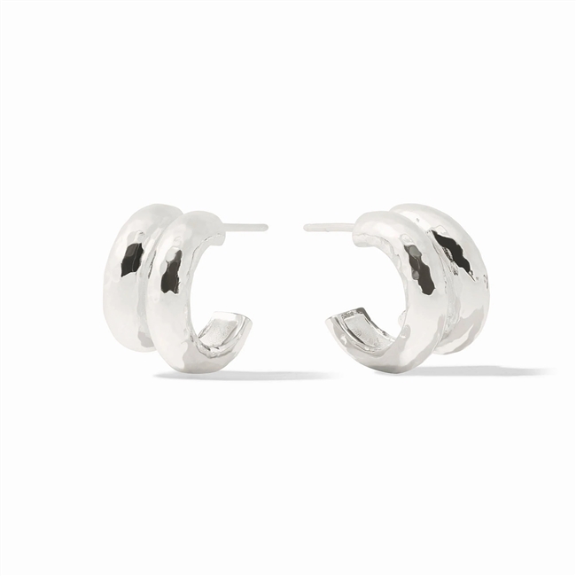 Julie Vos Silver Havana Double Hoop