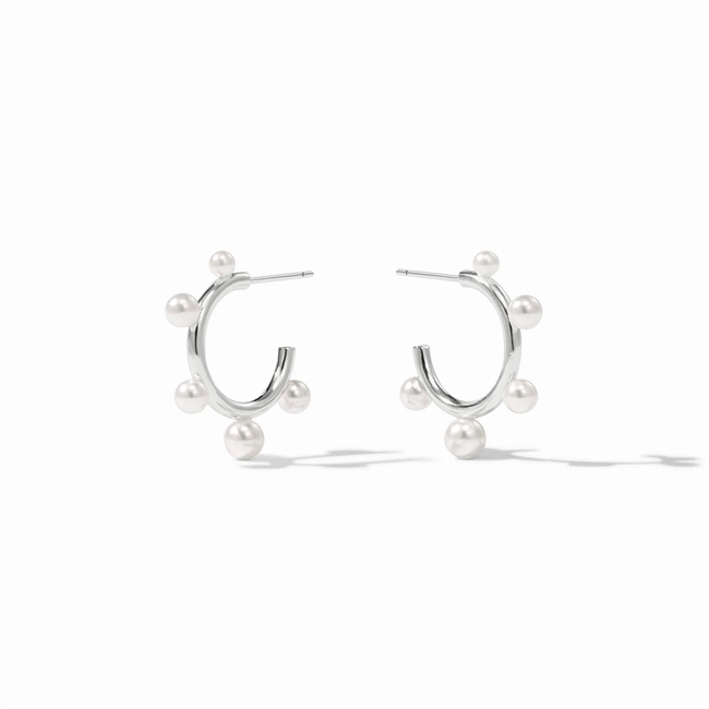 Julie Vos Silver Pearl Hydra Stone Hoop Small