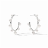 Julie Vos Silver Pearl Hydra Stone Hoop Medium