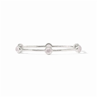 Julie Vos Silver Iridescent Clear Crystal Luxe Milano Bangle Large