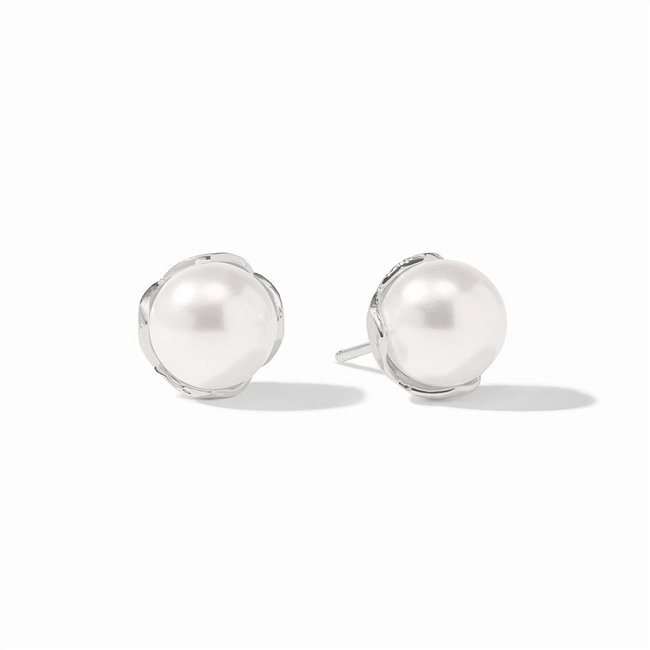 Julie Vos Silver Pearl Penelope Studs Large