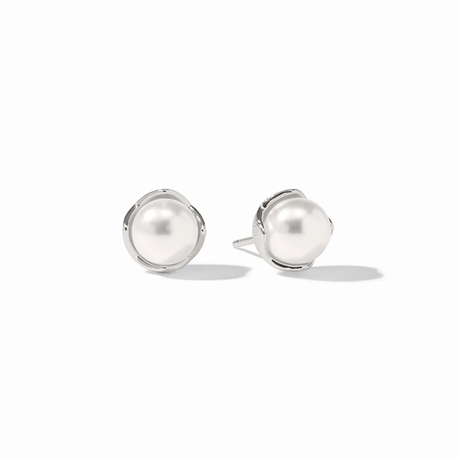 Julie Vos Silver Pearl Penelope Studs Medium