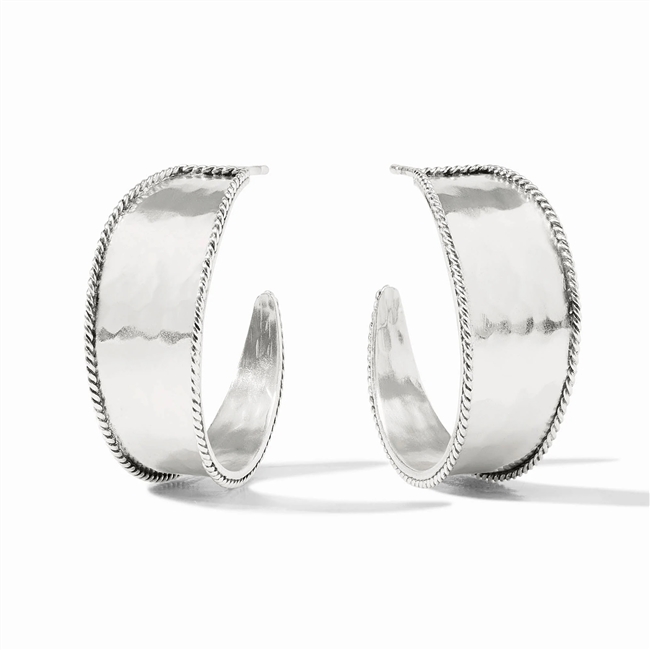 Julie Vos Silver Savoy Hoop Medium