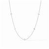 Julie Vos Silver Solara Delicate Station Necklace 18.5 inch
